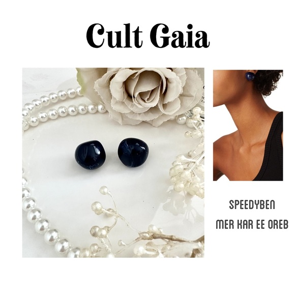 Cult Gaia Blue Petra stud earrings - Picture 3 of 4